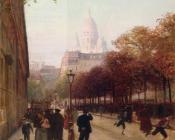 维克多加布里埃尔吉尔伯特 - Place D'Anvers Et Le Sacre Coeur, Paris